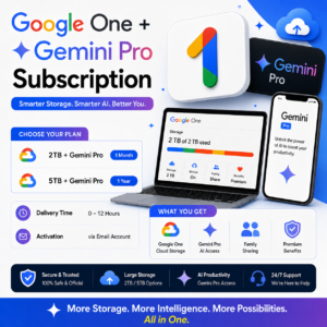 Google One + Gemini Pro Subscription